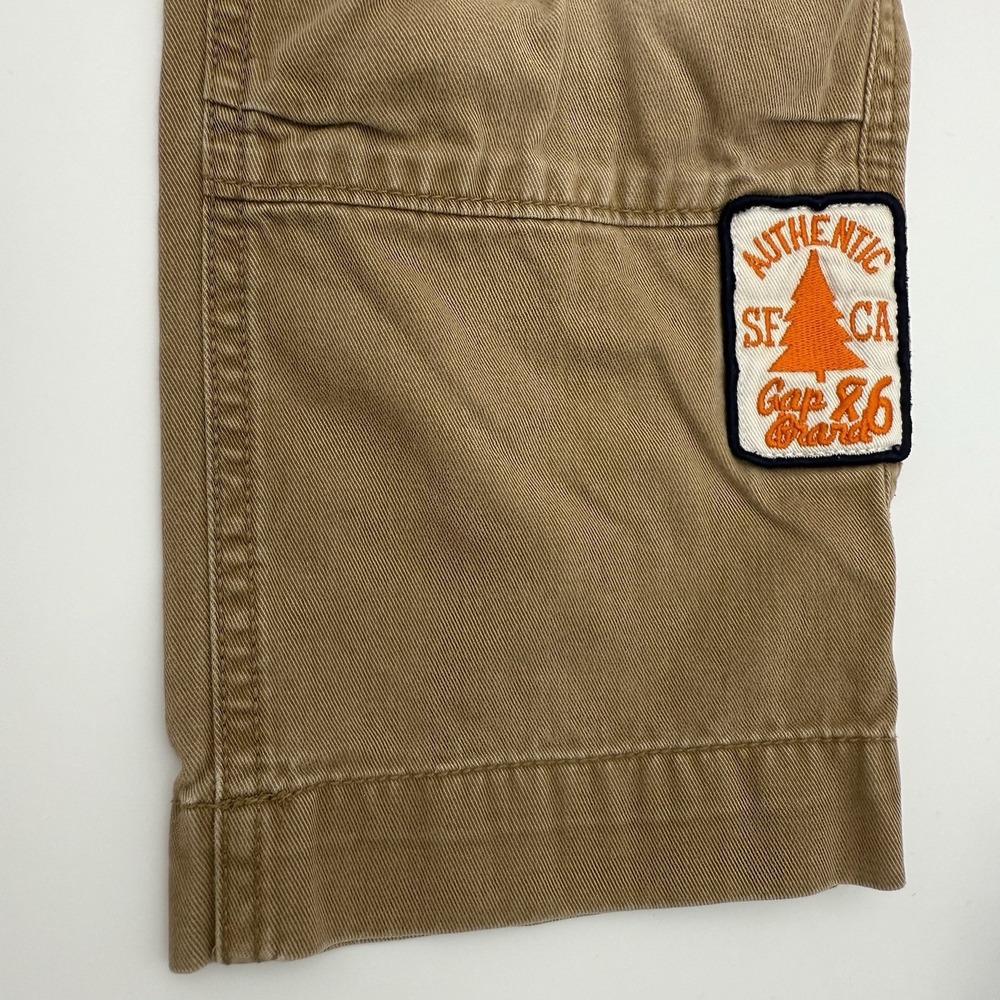 GAP Kids Cargo‎ Pants 5 Boys Khaki Utility Pockets Y2K Military Style Cotton - Picture 7 of 15
